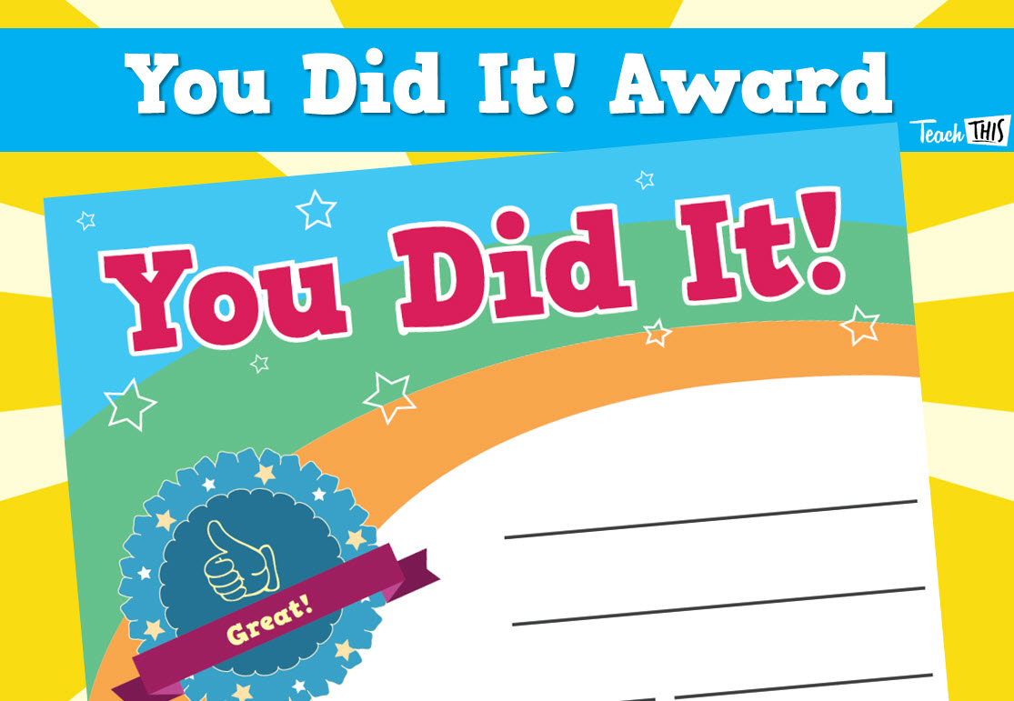 Certificate - You Did It!