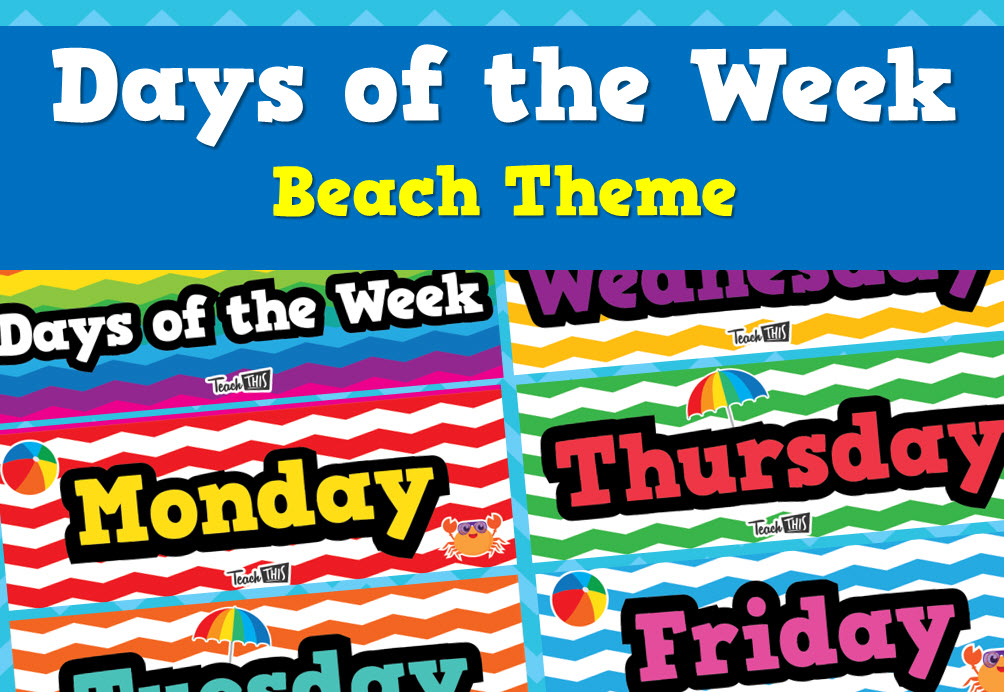 Days of the Week - Beach Theme