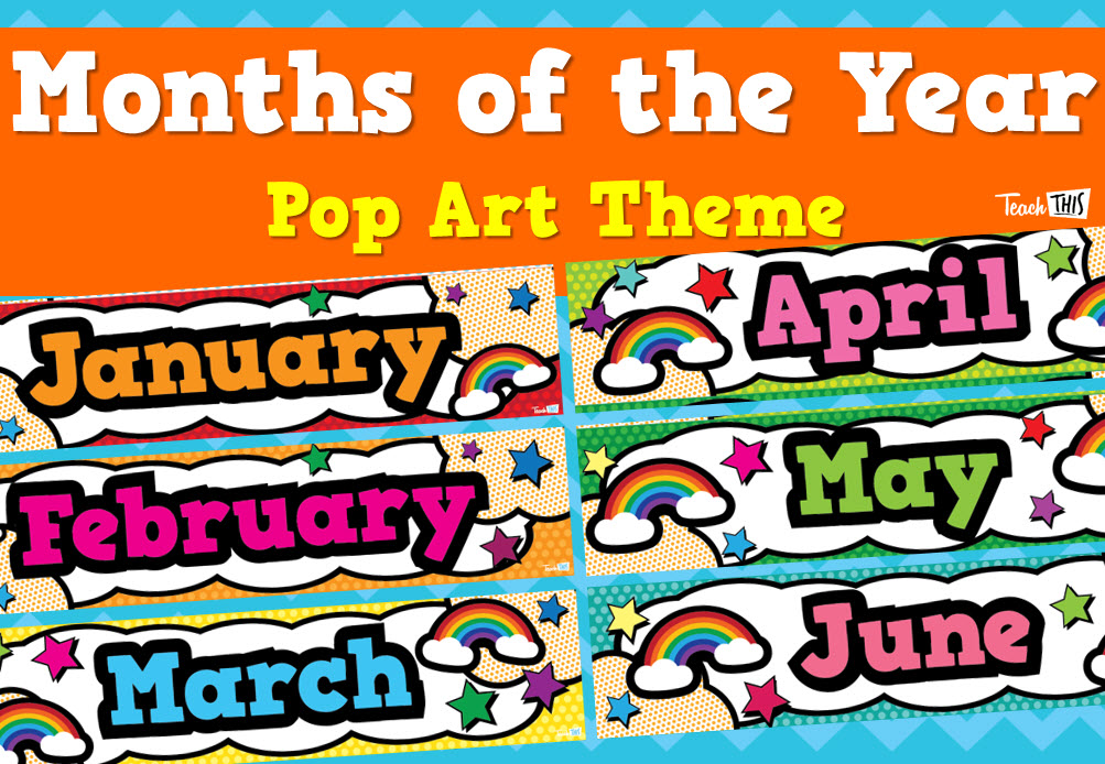 Months of the Year - Pop Art Theme