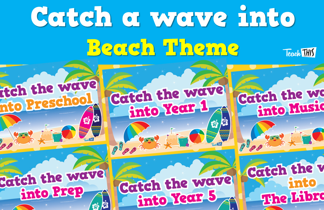 Catch the Wave Sign - Beach Theme