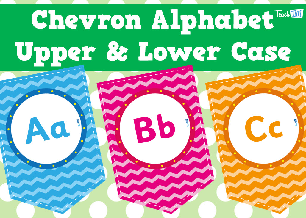 Chevron - Upper/Lower Case Alphabet Banners