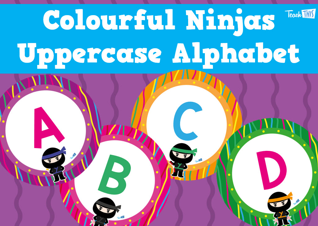 Colourful Ninjas - Uppercase Alphabet