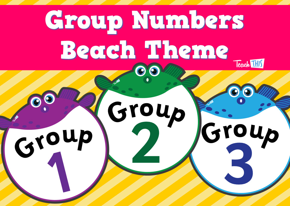 Group Numbers - Beach Theme
