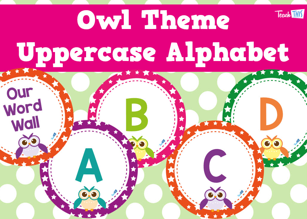 Owl Theme - Uppercase Alphabet Wordwall