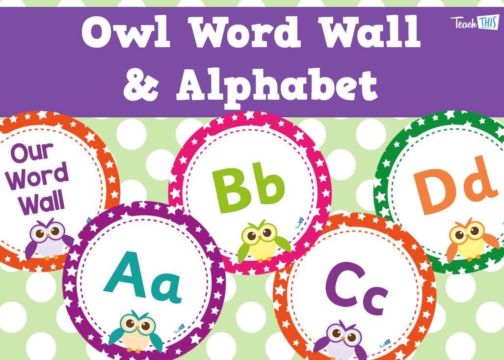 Owl Theme - Upper Lowercase Wordwall
