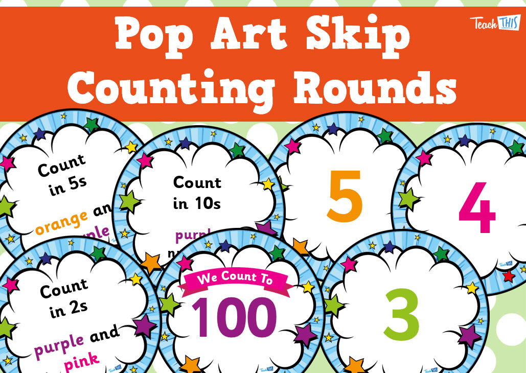 Skip Counting Rounds - Pop Art Theme