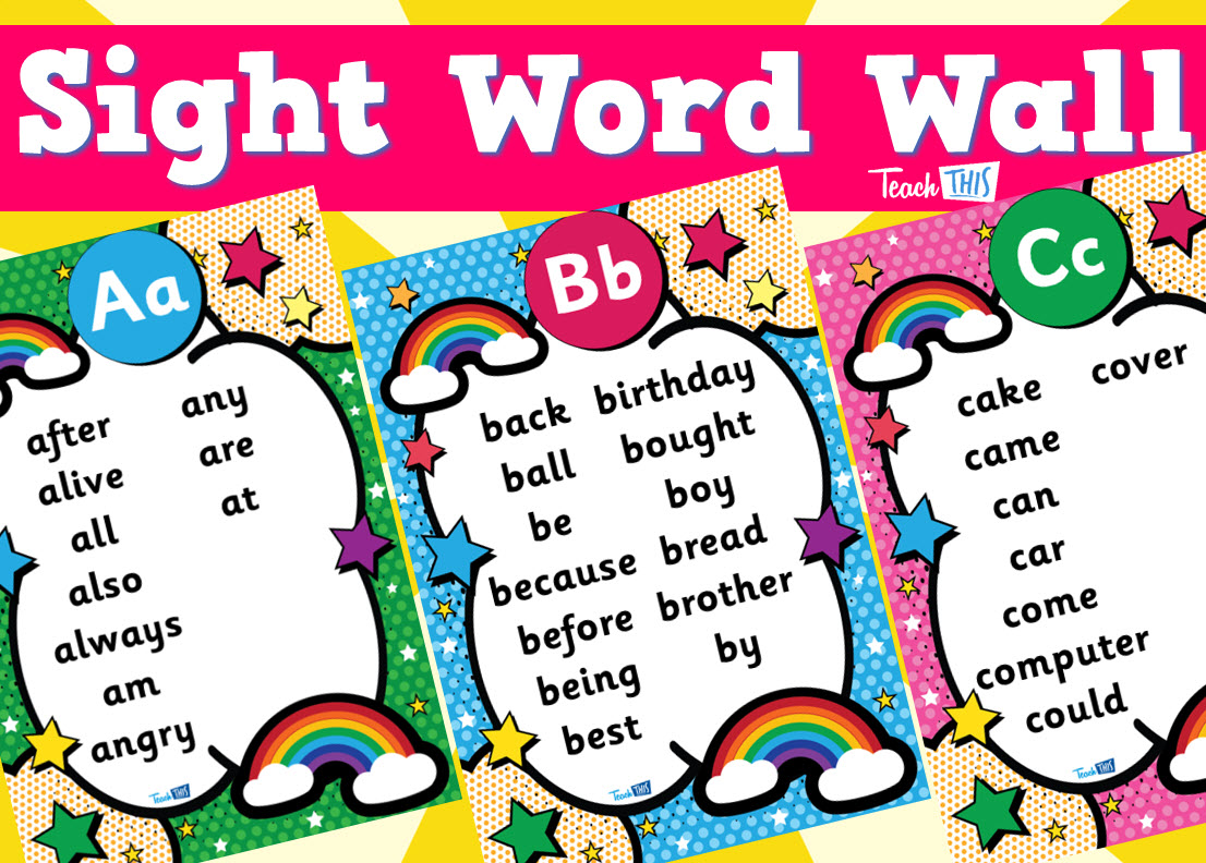 Sight Word Wall - Popart