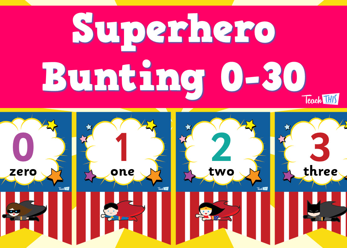 Superhero - Bunting 0-30
