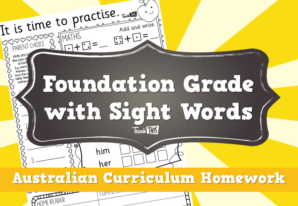Homework - Foundation with Sight Words