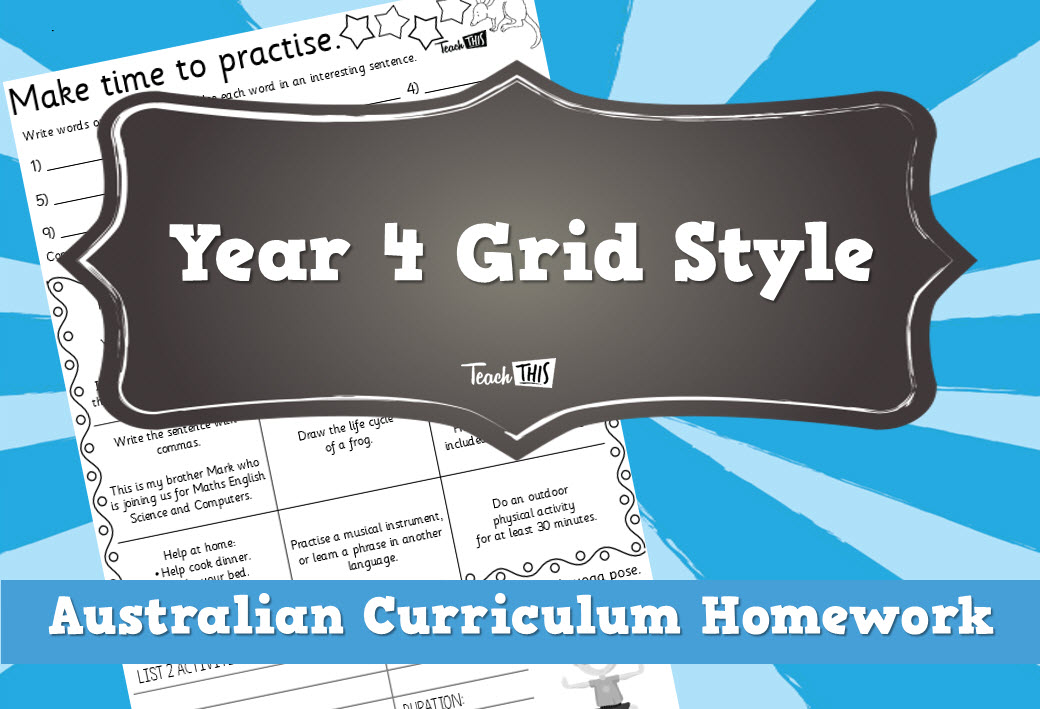 Homework Year 4 Grid Style