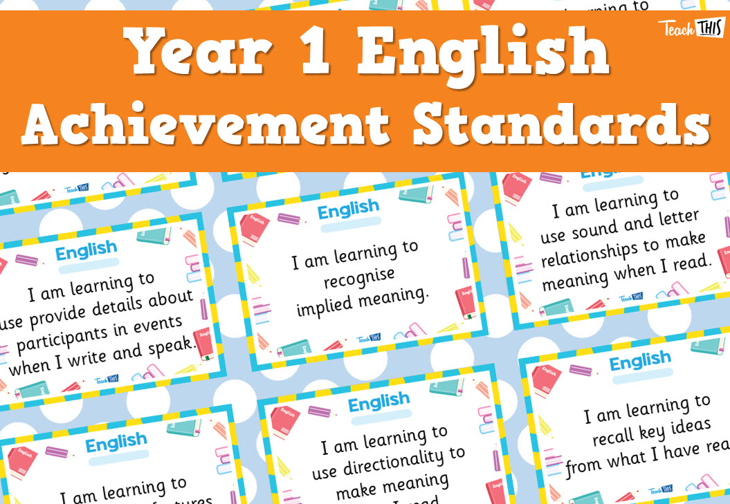 English Achievement Standards - Yr1
