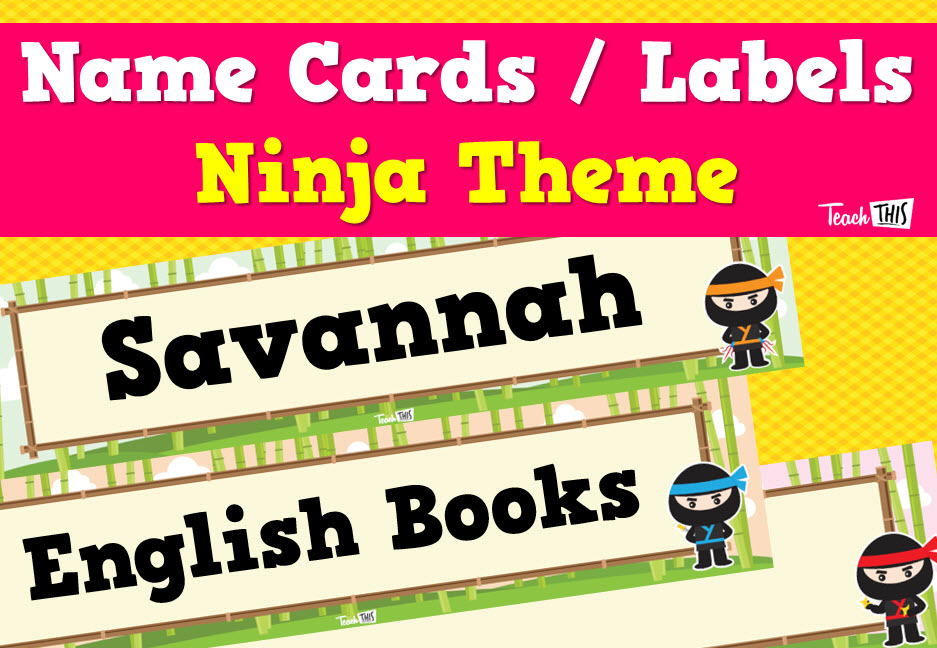 Name Cards - Ninja Ver.3