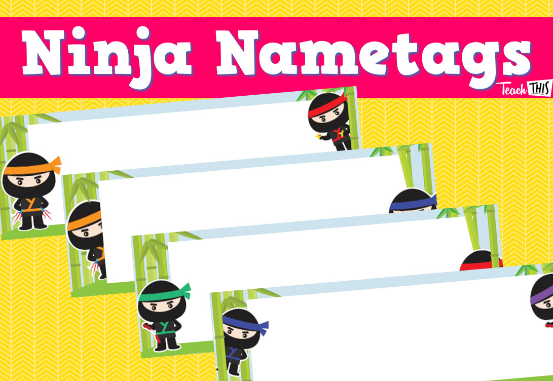 Name Tags - Ninja Theme