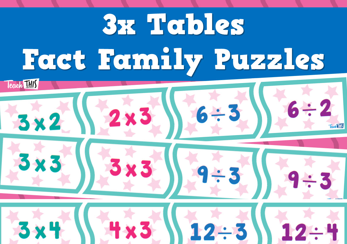 Times Tables Puzzles - 3x
