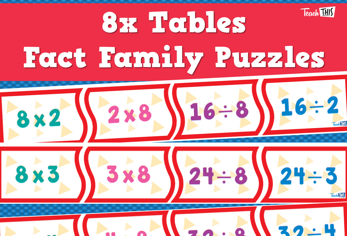 Times Tables Puzzles - 8x