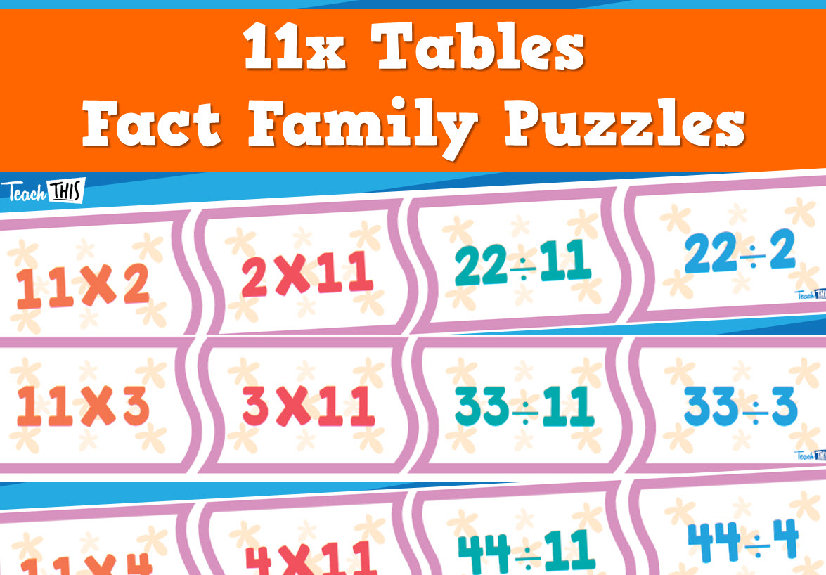 Times Tables Puzzles - 11x