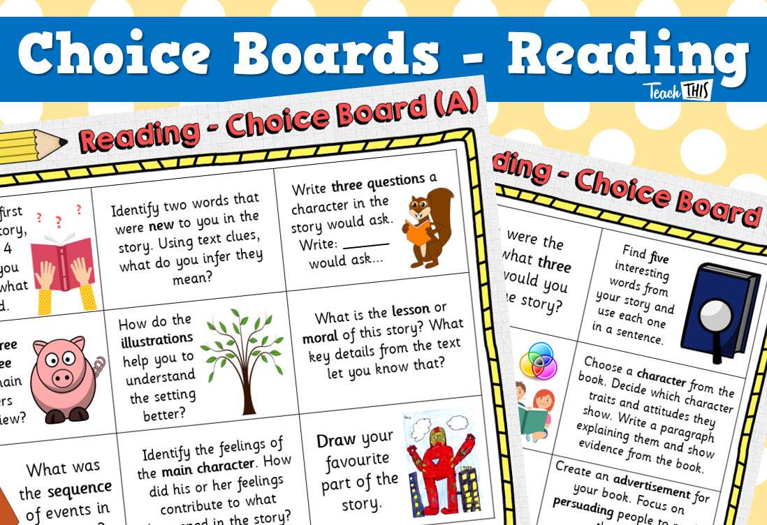 Choice Board - Reading