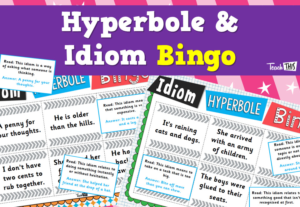 Hyperbole & Idiom Bingo
