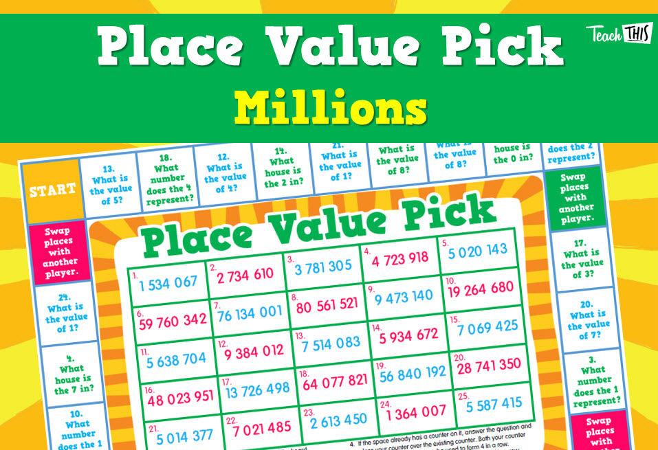 Place Value Pick - Millions