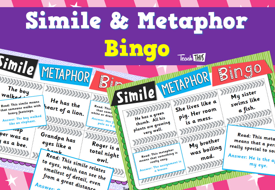 Similes & Metaphors Bingo