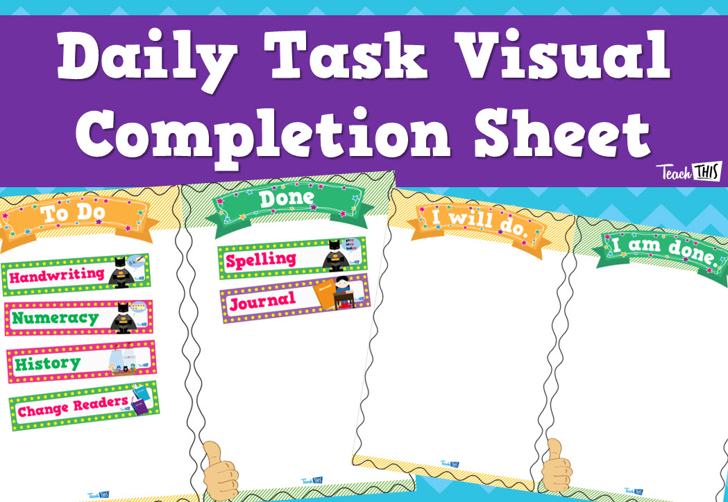 Daily Task Completion Visual Aid