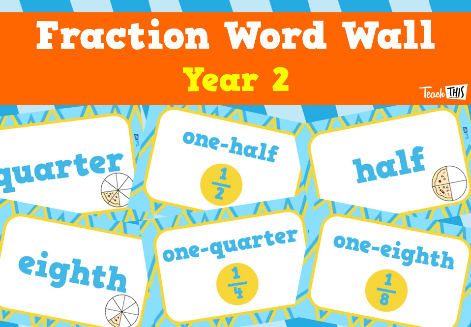 Fraction Word Wall - Year 2