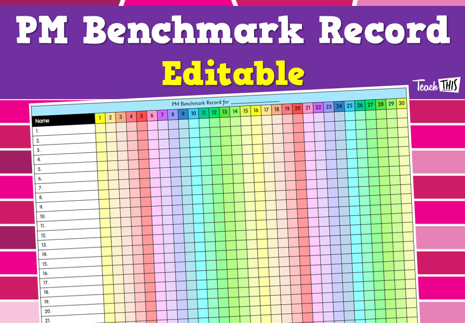 PM Benchmark Record - Landscape - Editable
