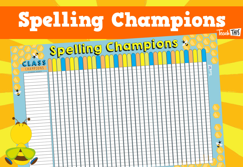 Spelling Champions - Editable