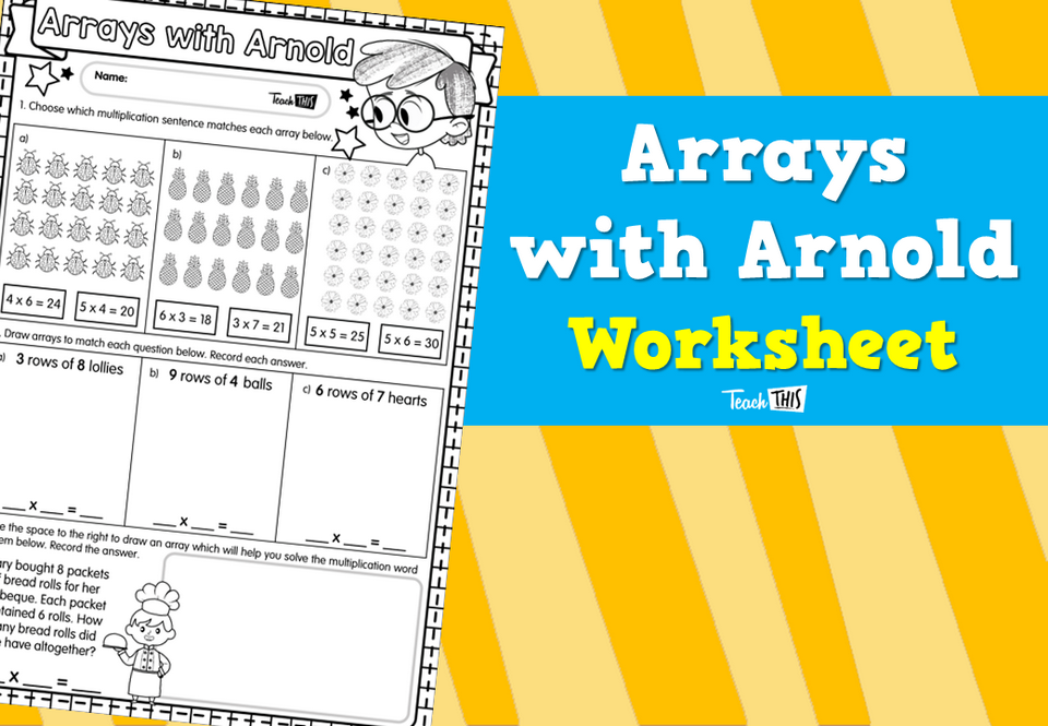 Arrays with Arnold Worksheet