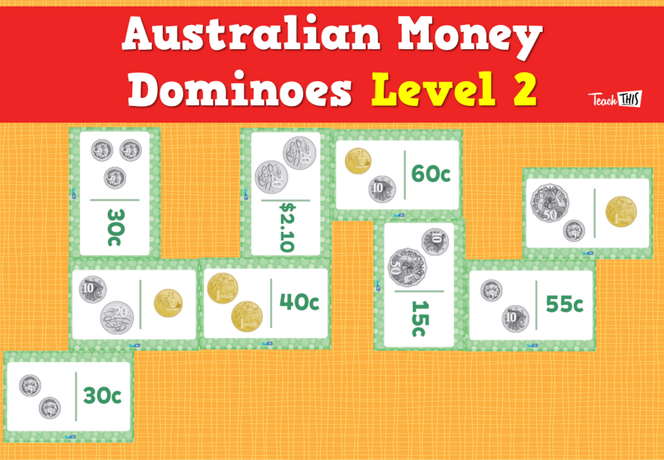 Australian Money Dominoes Level 2