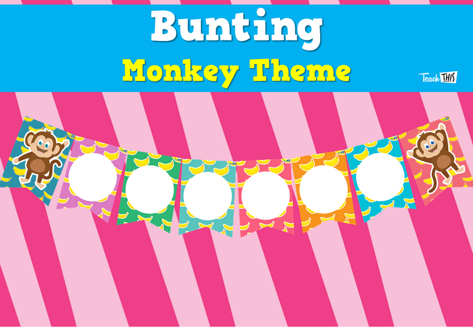 Bunting - Monkey Theme