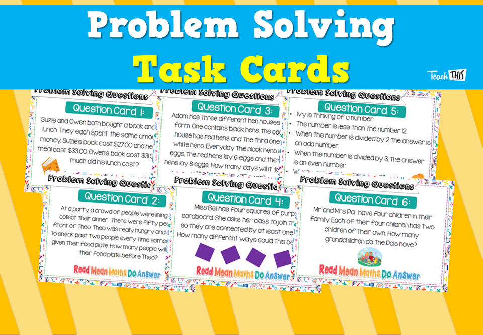 Problem Solving Task Cards