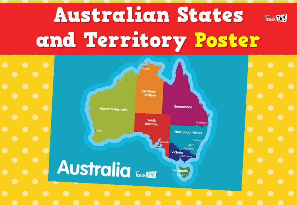 Australian States and Territory Poster