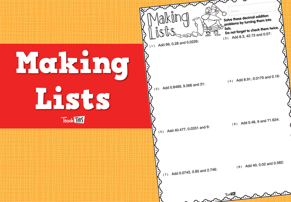 Making Lists