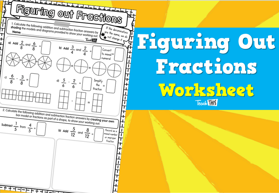 Figuring Out Fractions Worksheet