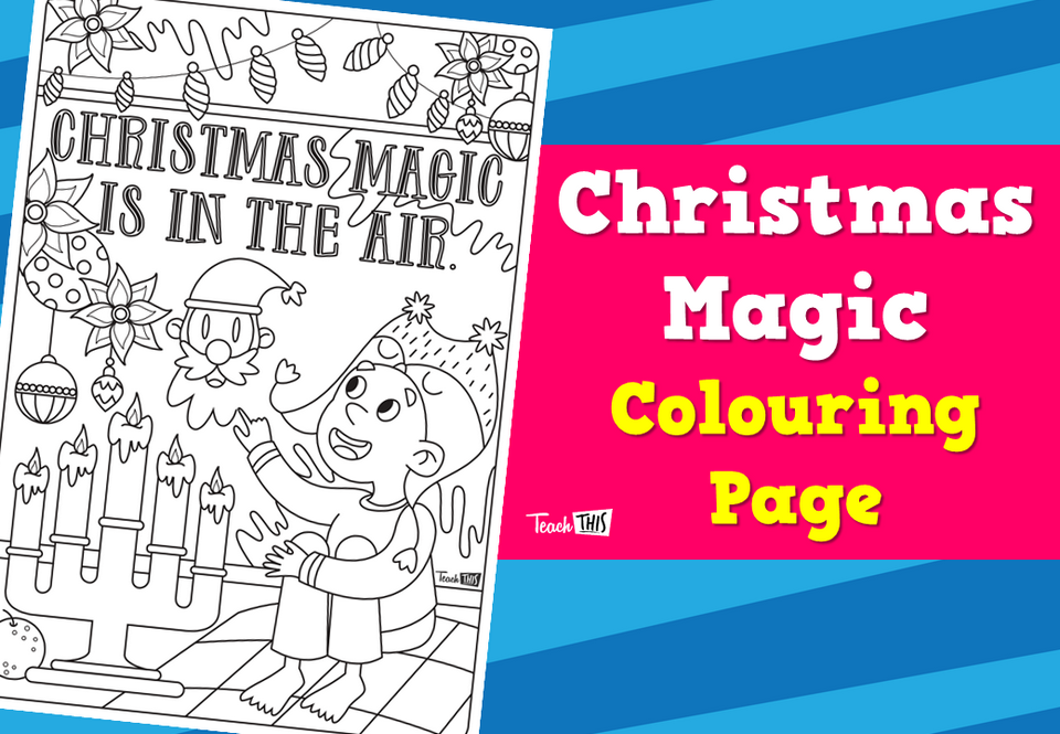 Christmas Magic - Colouring Page