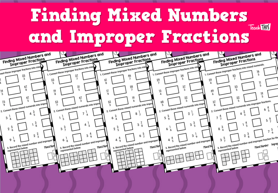 Finding Mixed Numbers and Improper Fractions