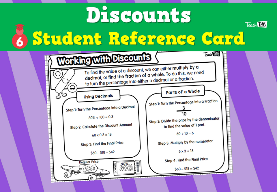Discounts Student Reference Card