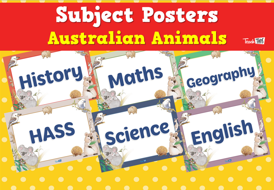Subject Posters – Australian Animals