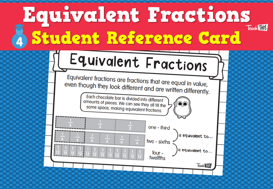 Equivalent Fractions - Student Reference Card