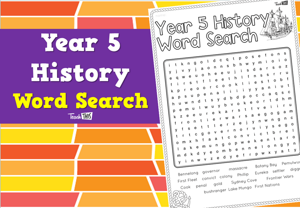Year 5 History Word Search