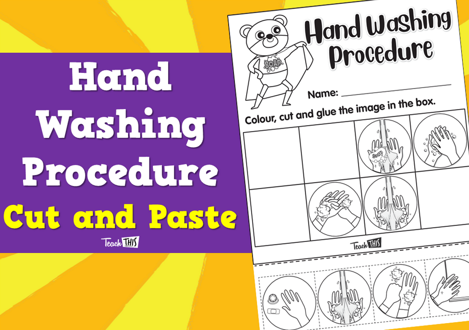 Hand Washing Procedure - Cut and Paste