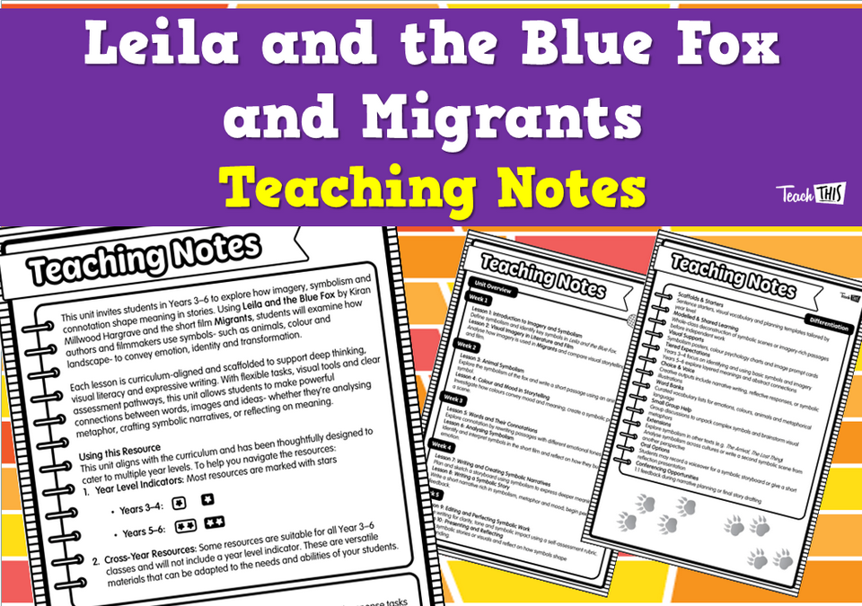 Leila and the Blue Fox and Migrants - Teaching Notes
