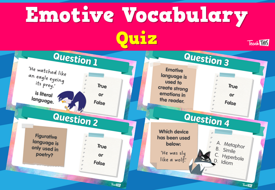 Quiz- Emotive Vocabulary
