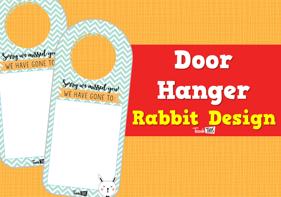 Door Hanger - Rabbit Design