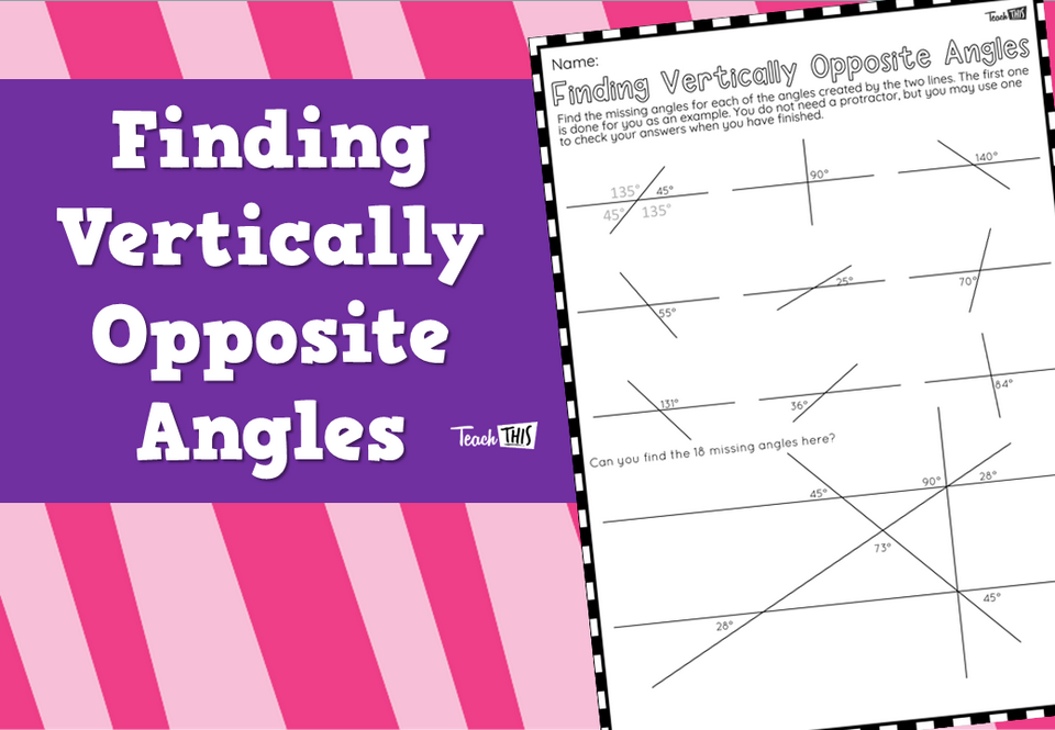 Finding Vertically Opposite Angles