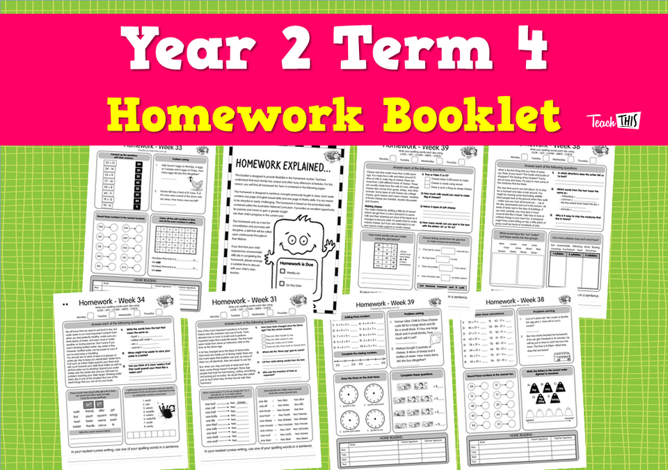 Year 2 Term 4 Homework Booklet