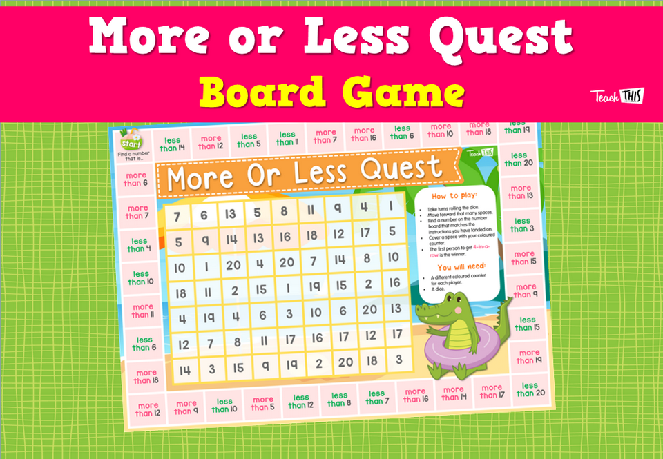 More or Less Quest Board Game