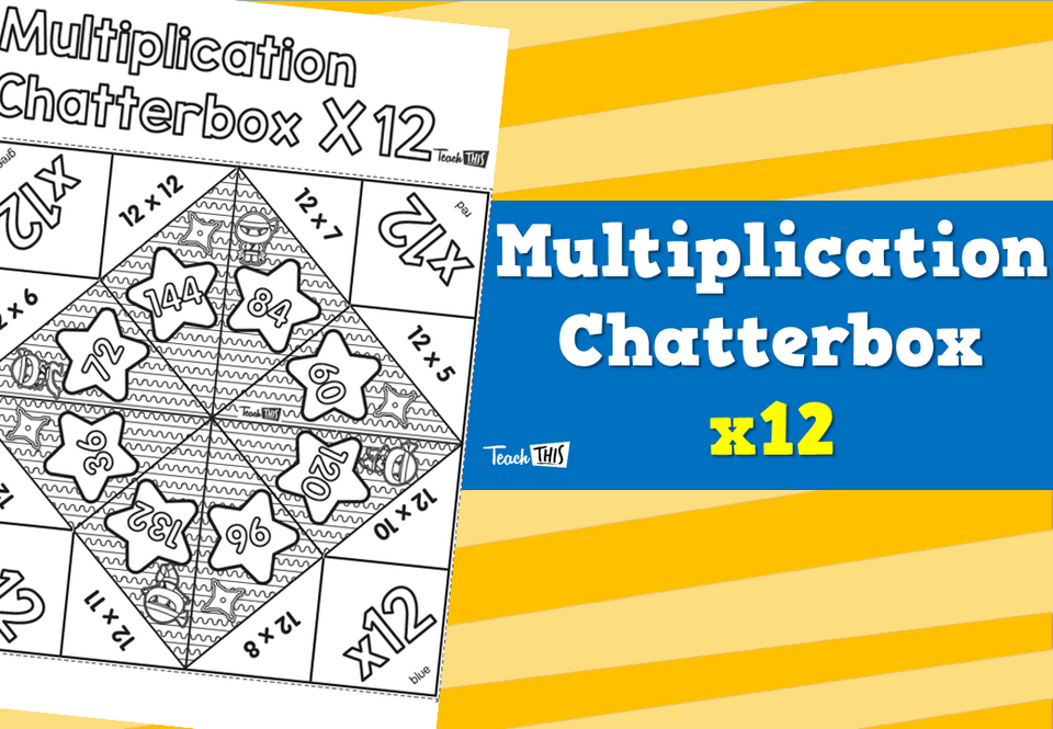 Multiplication Chatterbox 12’s