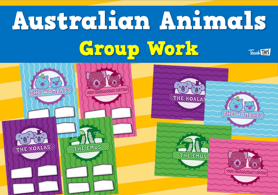 Australian Animals - Group Work